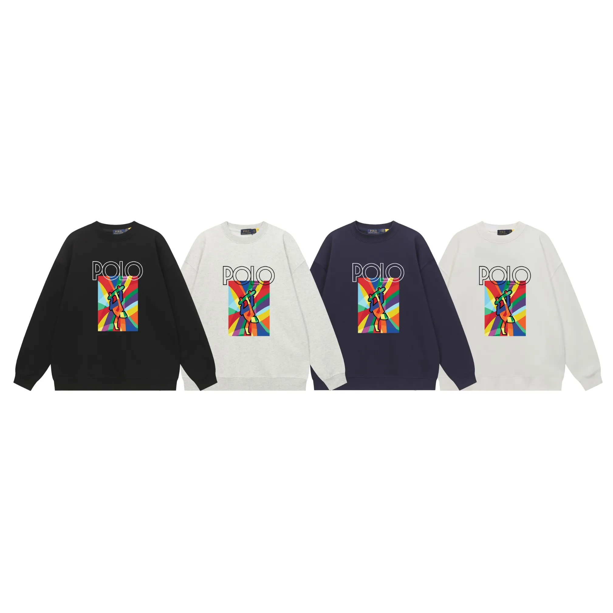 P200 Long-term stock] RalphLauren/Ralph Lauren 2025 autumn and winter new bear letter print 420g heavy large terry sweatshirt Ralph Lauren's age-reducing item, the coat fabric is made of 85% cotton ➕15% polyester, which not only retains the softness, comfort and breathability of cotton, but also adds the wear resistance and wrinkle resistance of polyester fiber, making the clothes more durable and easy to care for. Even in slightly cooler weather, you won't feel stuffy when wearing it. This kind of fabric has a natural crisp feel and is not easy to pill or deform. The bear on the chest is printed with English letters. It is full of color, full of three-dimensionality, and lifelike, adding a bit of liveliness and interest to the whole sweatshirt. There is no pressure to dress, regardless of age or gender. Complete accessories! Color: black, white, navy blue, light floral gray Size: M-L-XL-XXL